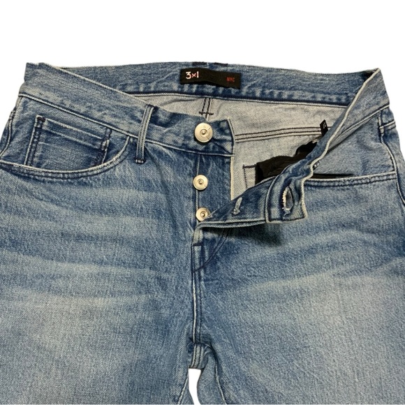 Revolve 3x1 NYC Frayed Hem Cropped Button Fly Stella Jeans Women’s Size 27 - Picture 3 of 8